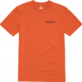 Emerica Men’s Pure Logo Short-Sleeve T-Shirt Orange Black Clothing