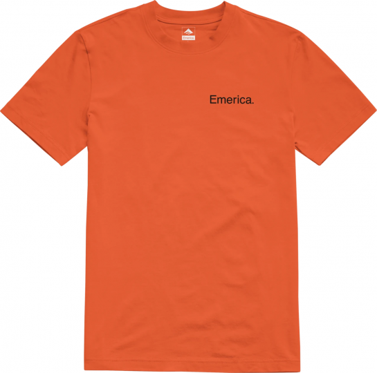 Emerica Men's Pure Logo Short-Sleeve T-Shirt Orange Black Clothing