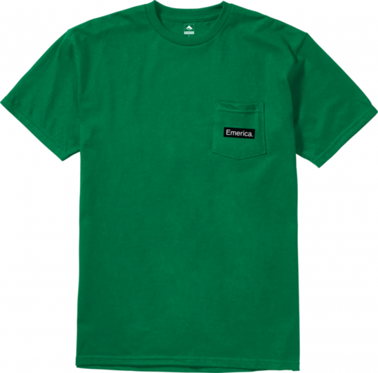 Emerica Men's Pure Triangle Pocket T-Shirt Green Clothing