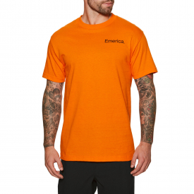 Emerica Pure Logo Mens T-shirt – Orange Black All Sizes