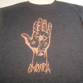 Emerica Skateboarding Co Medium Occult Hand Print Logo T Shirt DC