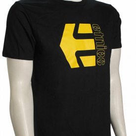 Etnies Corp Combo T-Shirt – Black / Yellow – New