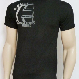 Etnies Etched Graphic Tee Black T-Shirt 100% Cotton New NWT Mens Small