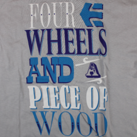 Etnies Four Wheels And Wood Men’s Casual Graphic T-Shirt Gray X-Large Sure Fit