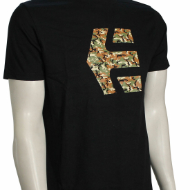 Etnies Icon Print T-Shirt – Black / Camo – New