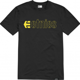 Etnies Men’s Ecorp T-Shirt Black Yellow Clothing