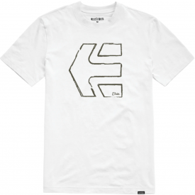 Etnies Men’s Sketch Outline Short-Sleeve T-Shirt White Clothing