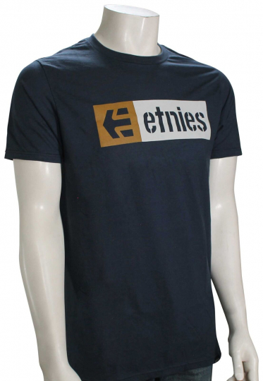 Etnies New Box T-Shirt - Navy / White / Gum - New