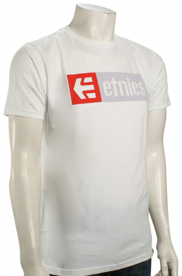 Etnies New Box T-Shirt - White / Grey / Red - New