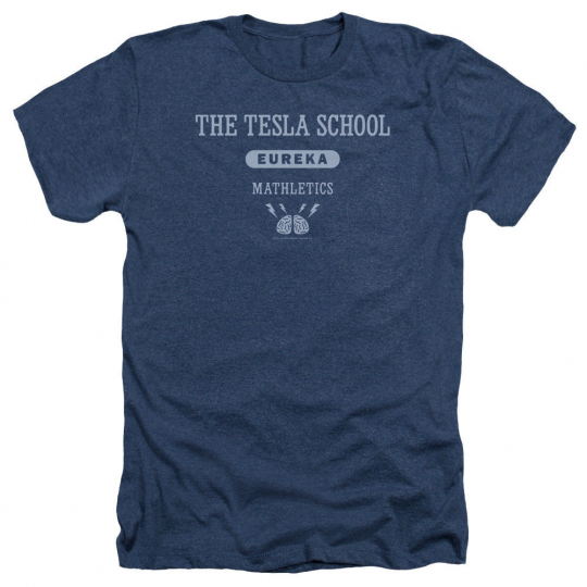 Eureka TV Show TESLA SCHOOL Mathletics Licensed Adult Heather T-Shirt All Sizes