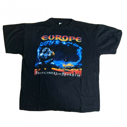 Europe Prisoners Paradise Band Tour Shirt XL Extra Large EUC 1992