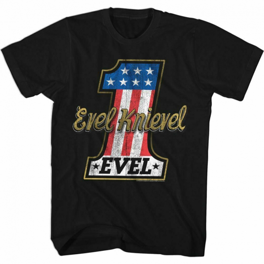 Evel Knievel Evel One Black T-Shirt