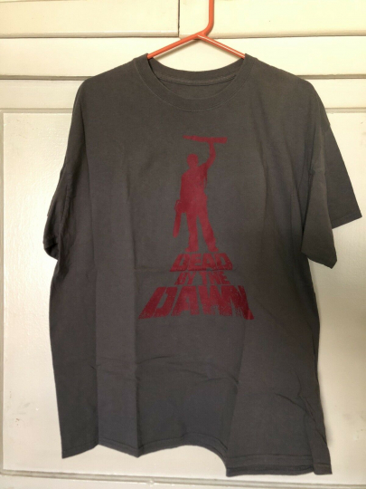 Evil Dead 2 Dead by Dawn/Dawn Of The Dead Mashup T Shirt Mens Gray XL