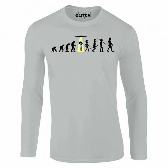 Evolution - Alien Abduction Men's Long Sleeve T-Shirt Roswell ET Area 51