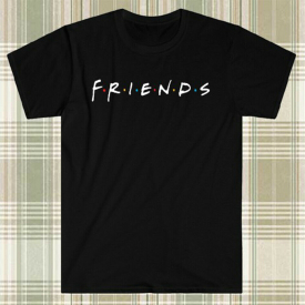 FRIENDS TV Show Logo Men’s Black T-Shirt S to 3XL