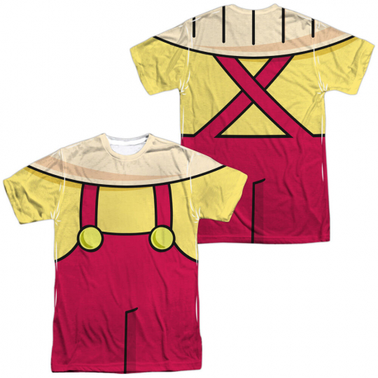 Family Guy TV Show STEWIE COSTUME 2-Sided Sublimated All Over Print Poly T-Shirt