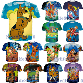 Fashion Women Men Cartoon Anime Scooby Doo 3D Print Casual Short Sleeve T-Shirt