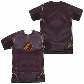 Flash TV Show FLASH UNIFORM 2-Sided Sublimated All Over Print Poly T-Shirt