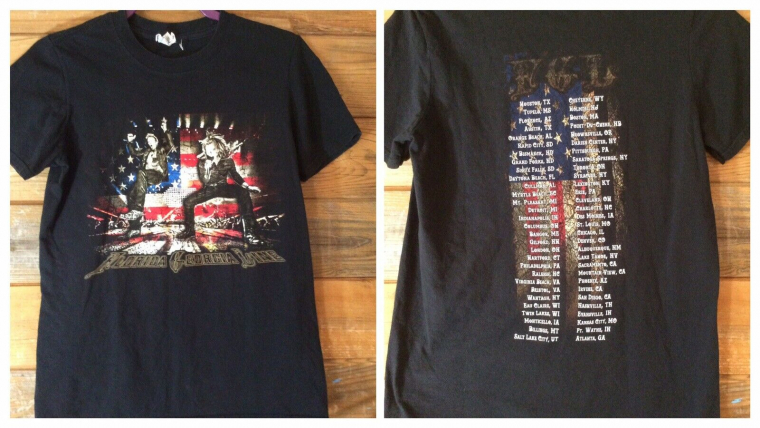 Florida Georgia Line Country Band US Tour T-shirt 2 sided cities adult Small