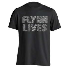 Flynn Lives Retro Funny Tron Gamer Humor Movie Black Basic Men’s T-Shirt