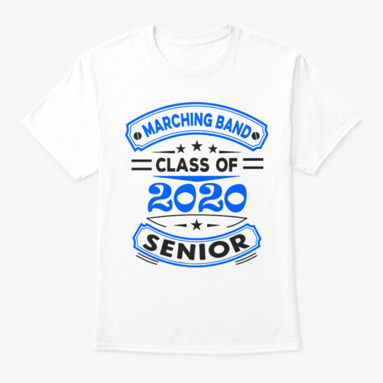 Fun Class Of 2020 Marching Band Blue Hanes Tagless Tee Hanes Tagless Tee T-Shirt