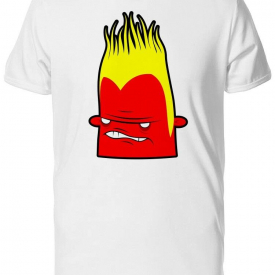 Funny Red Zombie Cartoon Men’s Tee -Image by Shutterstock