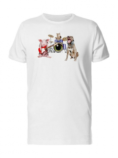 Funny Trio Of Band Animals Men's Tee -Image by Shutterstock