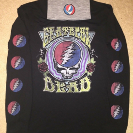GRATEFUL DEAD Jerry Garcia skull skeleton MEN’S Long Sleeve T-Shirt