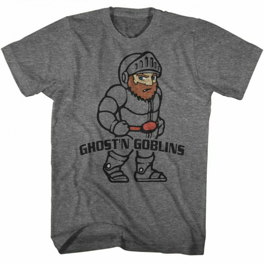 Ghosts 'n Goblins Arthur Graphite Heather Adult T-Shirt