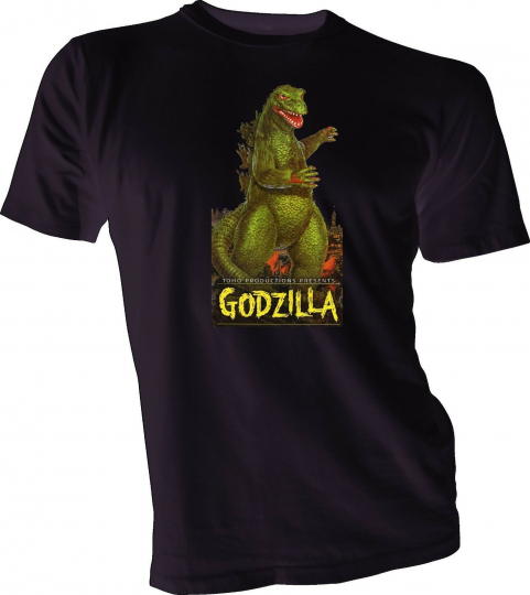 Godzilla Movie Poster T shirt Custom Made Classic Vintage Men's Graphic New