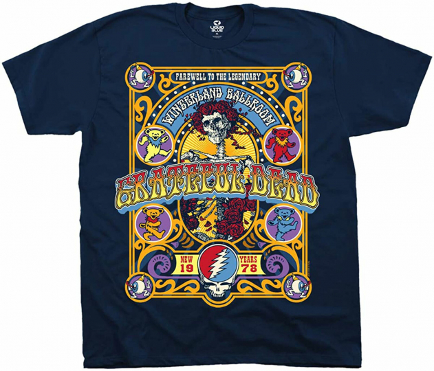 Grateful Dead Closing Of Winterland Adult T-Shirt - Jerry Garcia rock band, folk