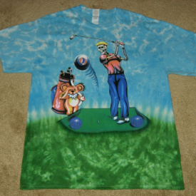 Grateful Dead Golfer S, M, L, XL, 2XL, 3XL, 4XL Tie Dye T-Shirt