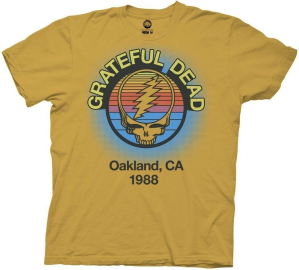 Grateful Dead Oakland California 1988 Licensed Adult T Shirt