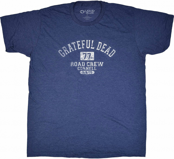 Grateful Dead Road Crew 1977 Cornell Adult T-Shirt -Jerry Garcia rock band music