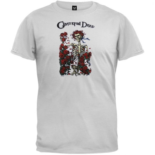 Grateful Dead - Skeleton & Roses Adult Mens T-Shirt