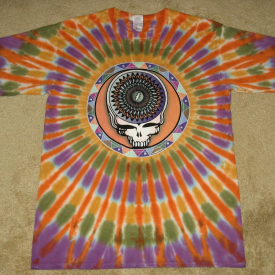 Grateful Dead Steal Your Feathers Medium Tie Dye T-Shirt Tag Removed