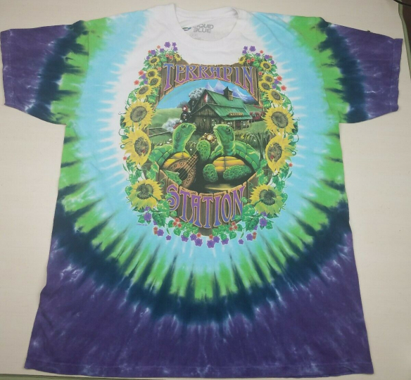 Grateful Dead Terrapin Station Psychedelic Tie Dye Hippie T-Shirt 1996 XXL