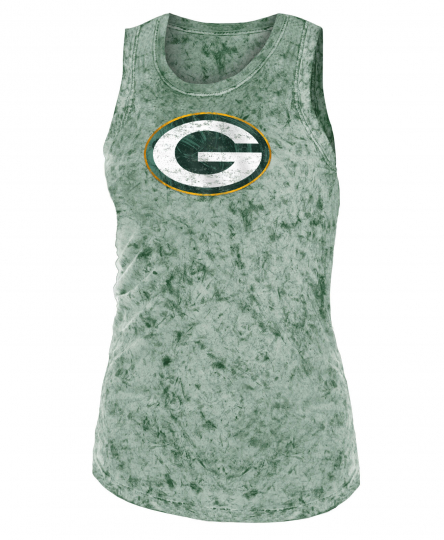 Green Bay Packers Tie Dye Wash Women's Tank Top
