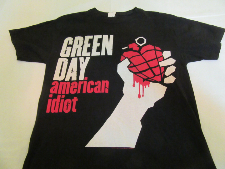 Green Day American Idiot T Shirt Band Med Single Sided Bay Island Pre-Owned EUC