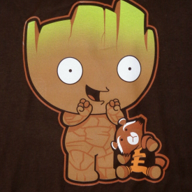 Grootie Mashup T-Shirt Groot & Stewie Family Guy Guardians Galaxy MENS SMALL SM
