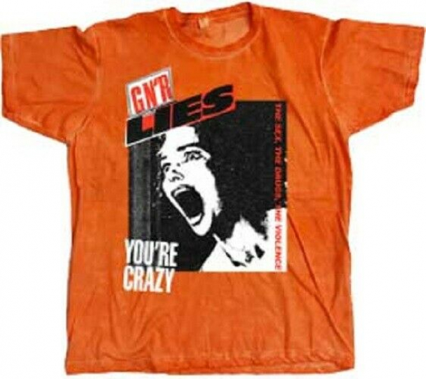Guns N' Roses GNR You're Crazy Lies Heavy Metal Rock Music Band T Shirt 12160319