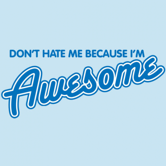 HATE AWESOME -Sarcastic Humor Graphic Gift Cool Idea Funny Novelty T-Shirt