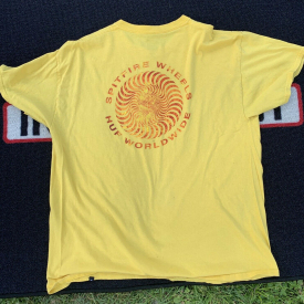 HUF Men’s S/S T-Shirt SPITFIRE FIRE SWIRL – Yellow XL