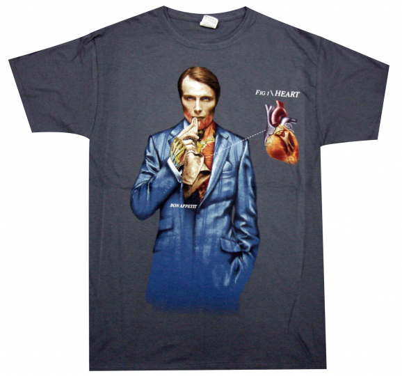 Hannibal Heart Illustration Adult T-Shirt - Official NBC TV Show Tee Psychologic