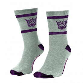 Hasbro Transformers Decepticons Symbol Grey and Purple Officially Licensed Crew