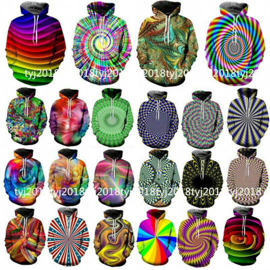 Hypnotism Colourful 3D Print Women/Men's Hoodie Sweatshirt Pullover tops Jumper