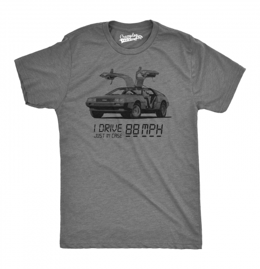 I Drive 88 Miles Per Hour T Shirt Funny Vintage 80s Movie Quote Tee (Dark