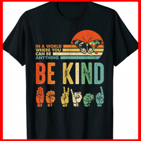 In A World Where You Can Be Anything Be Kind Kindness Autism T-Shirt