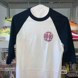 Independent Truck Co “Big Logo” 3/4 Sleeve Tee (Navy / White) Skate T-Shirt