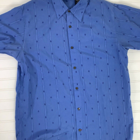Independent truck company shirt button up mens short sleeve blue XL